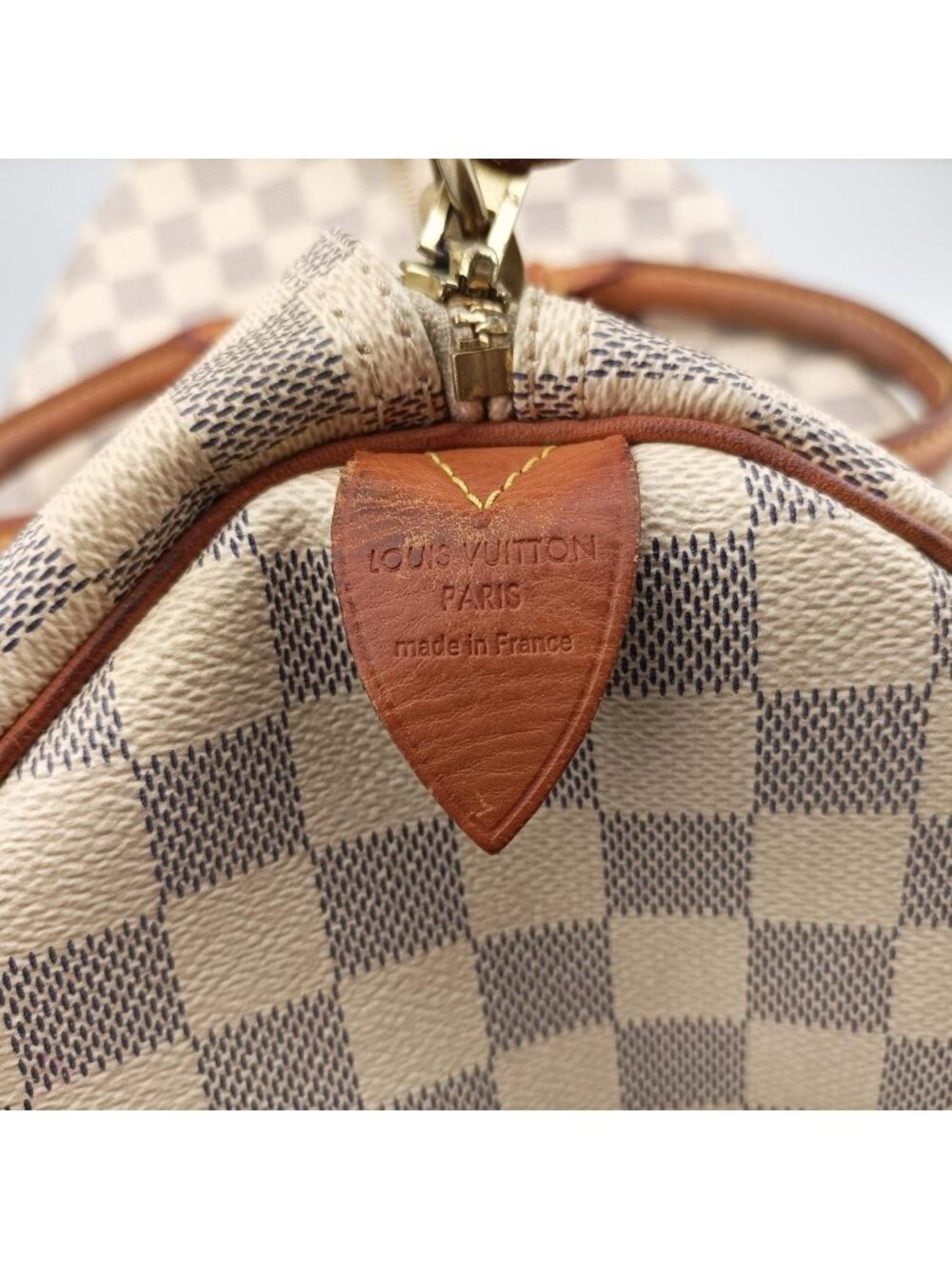 Louis Vuitton Speedy 35 Azur Damier Canvas Handbag - Picture 10 of 15